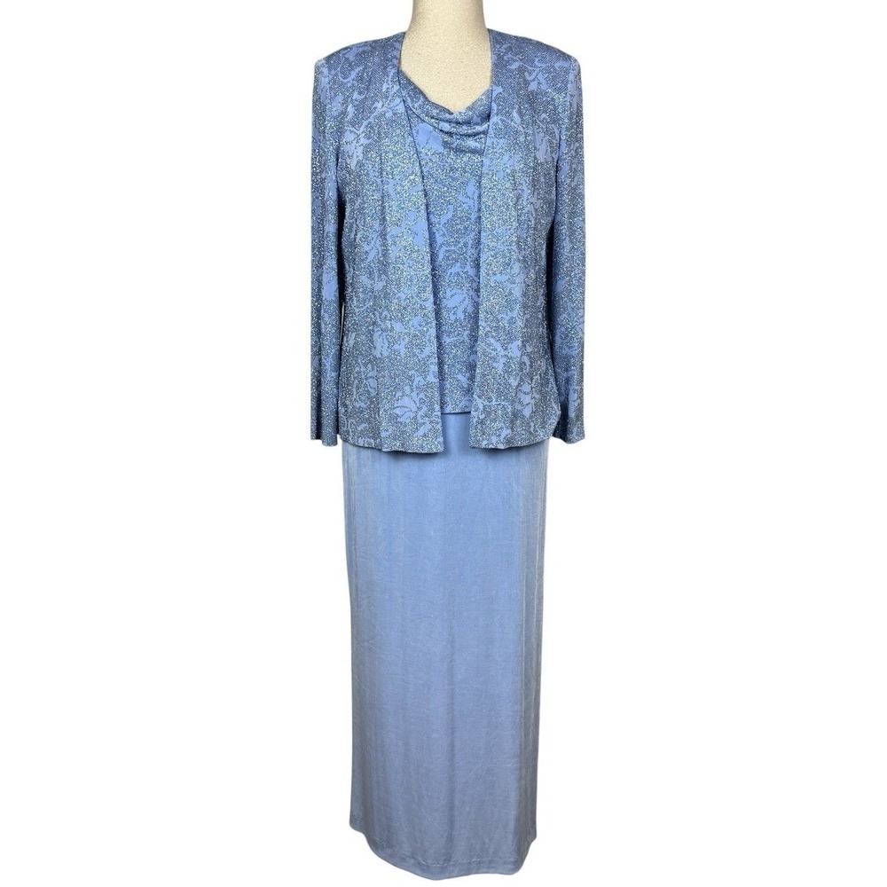 Alex Evenings 2pc Dress Set Women 8 Shimmer Jacket Dress Mother of the Bride